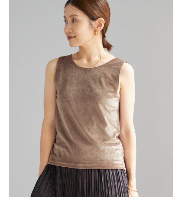 IENA「スノーベロア ノースリーブ」|Tシャツ・カットソー|