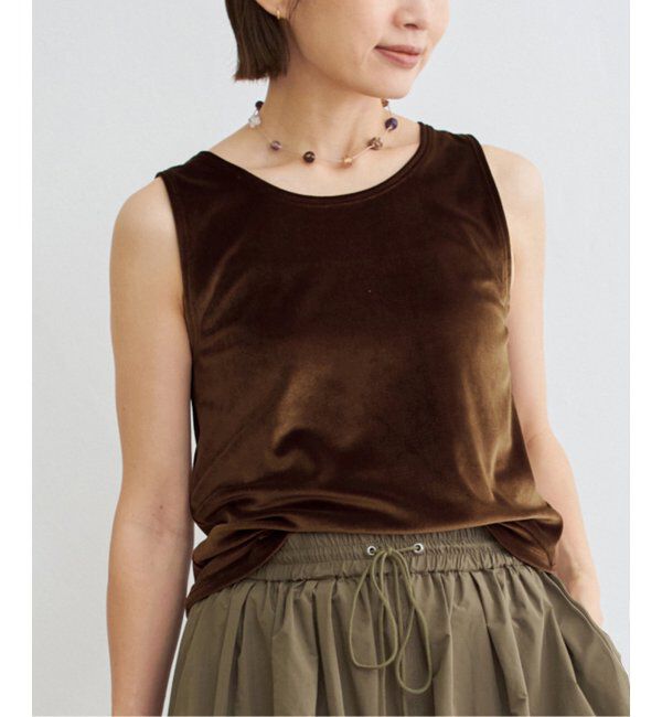 IENA「スノーベロア ノースリーブ」|Tシャツ・カットソー|