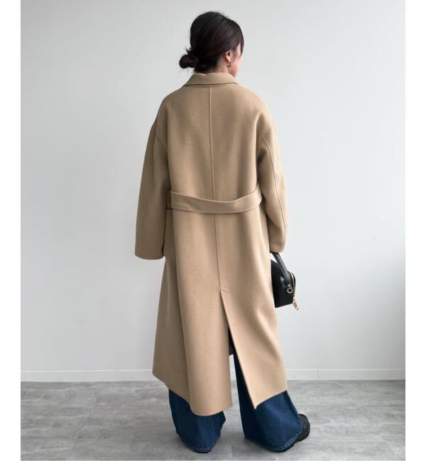 SLOBE IENA「souple wool ダブルフェイスロングコート」|チェスターコート|