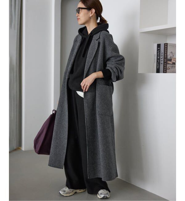 SLOBE IENA「souple wool ダブルフェイスロングコート」|チェスターコート|