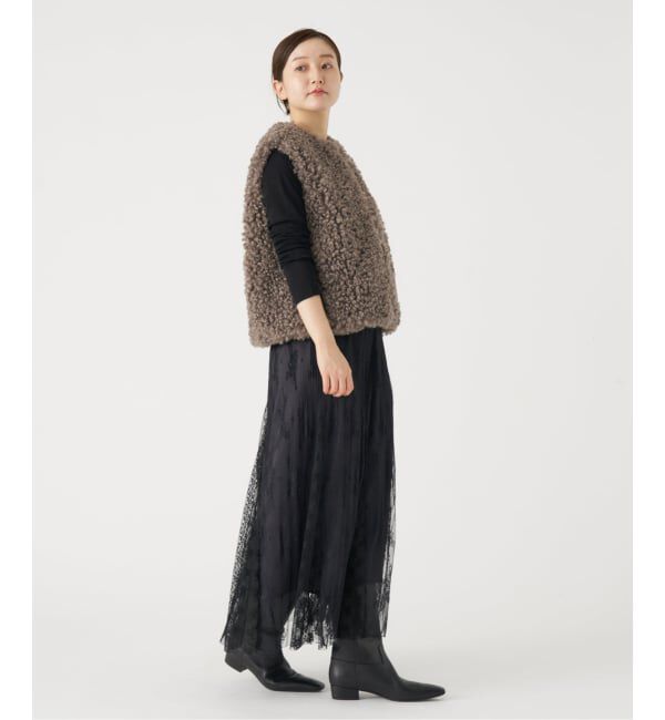 IENA「《追加》トリミングレーススカート」|スカート|