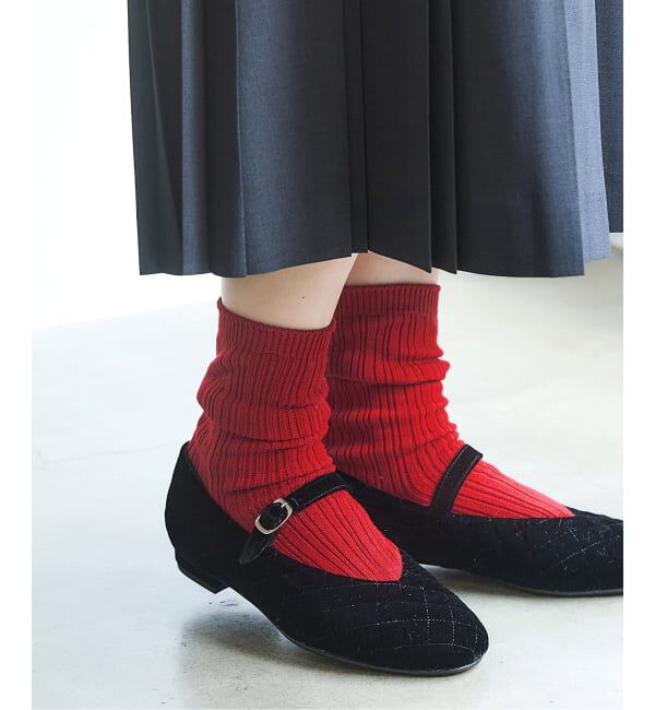 IENA「《追加3》BLACK ソックス」|ソックス|