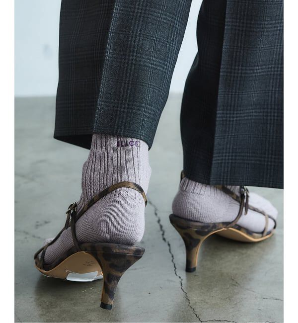 IENA「《追加3》BLACK ソックス」|ソックス|グレー