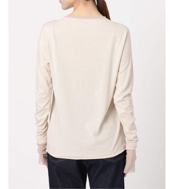 SLOBE IENA「《WEB限定/追加3》レイヤードスリーブロンTEE」|Tシャツ・カットソー|