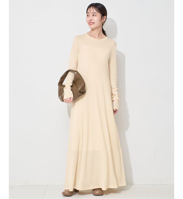 SLOBE IENA「ウール混ジャージーフレアワンピース」|ワンピース|