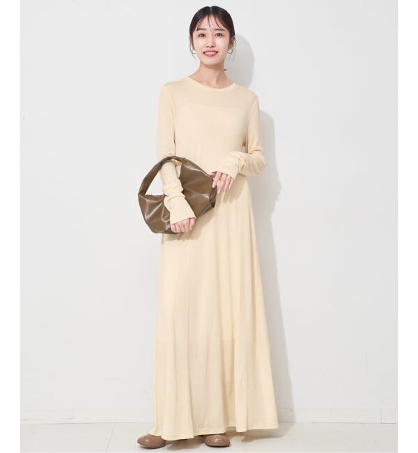 SLOBE IENA「ウール混ジャージーフレアワンピース」|ワンピース|