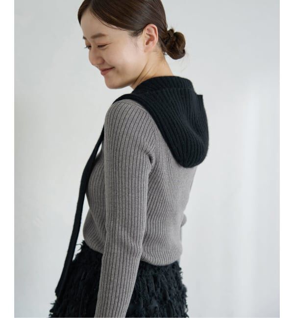 IENA「EXメリノリブ クルーネックプルオーバー」|ニット・セーター|
