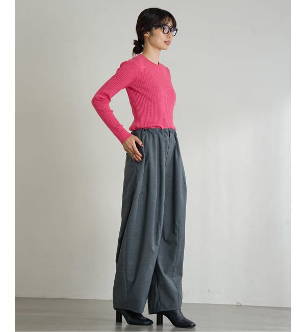 IENA「EXメリノリブ クルーネックプルオーバー」|ニット・セーター|