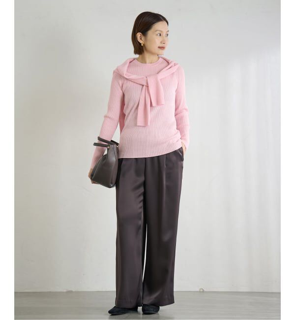 IENA「EXメリノリブ クルーネックプルオーバー」|ニット・セーター|