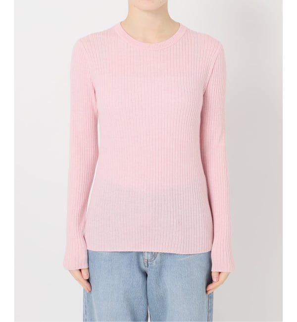 IENA「EXメリノリブ クルーネックプルオーバー」|ニット・セーター|