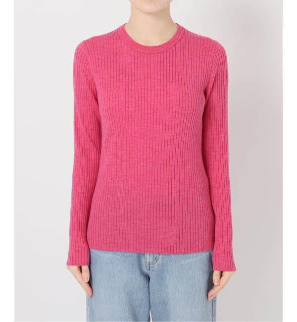 IENA「EXメリノリブ クルーネックプルオーバー」|ニット・セーター|