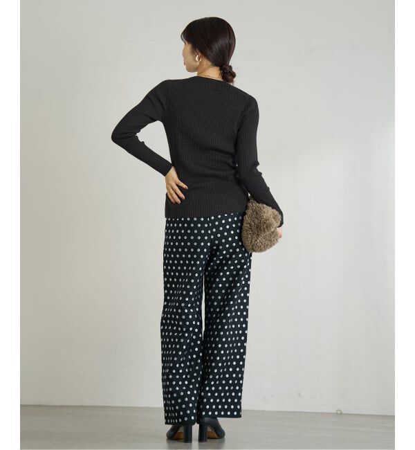 IENA「EXメリノリブ クルーネックプルオーバー」|ニット・セーター|