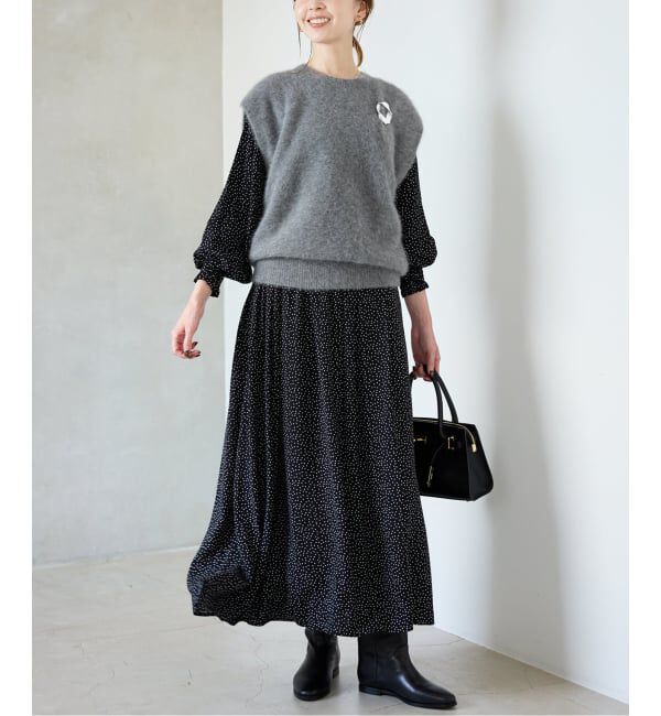 SLOBE IENA「《追加2予約》ドットシャーリングワンピース」|ワンピース|