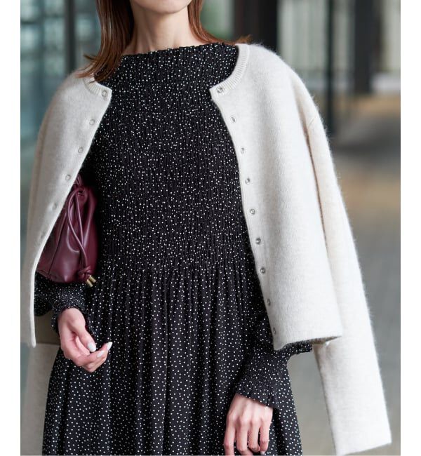 SLOBE IENA「《追加2予約》ドットシャーリングワンピース」|ワンピース|