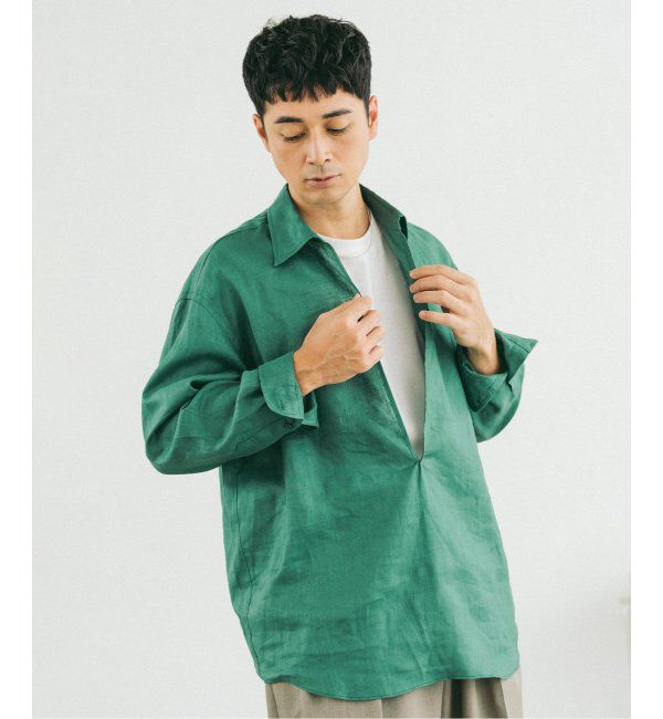 EDIFICE「《追加》リネン スキッパー シャツ」|シャツ・ブラウス|