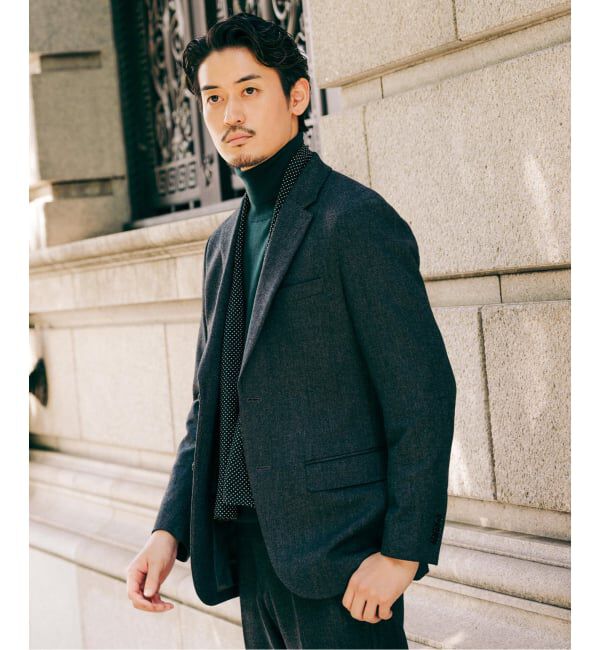 EDIFICE「トップ ツイード 2ボタン ジャケット【セットアップ着用可能】」|テーラードジャケット|