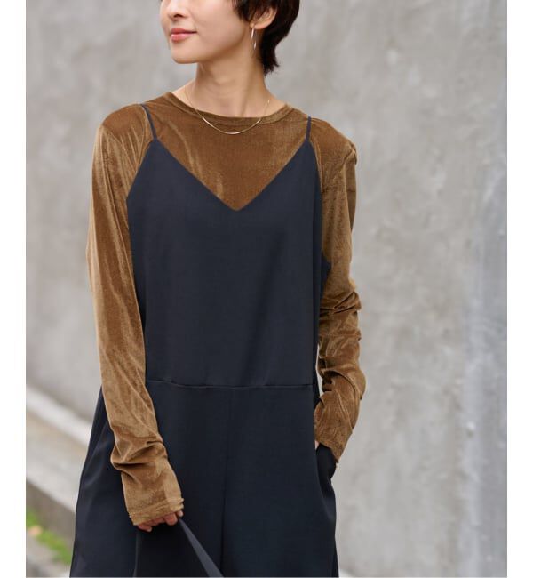 JOURNAL STANDARD relume「シアーベロアクルーネックロングTEE」|Tシャツ・カットソー|