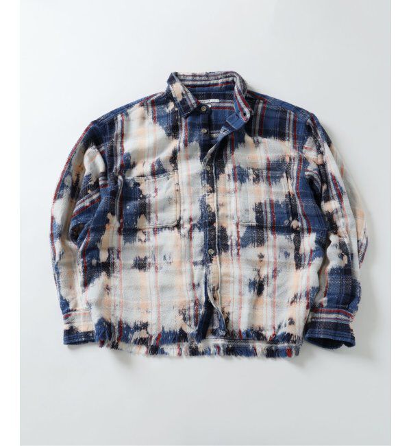 JOURNAL STANDARD「TRISECT2 / ネル ファット クラッシュ チェック シャツ」|シャツ・ブラウス|ブルー