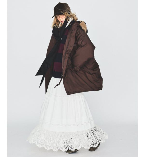 journal standard luxe「ポプリン レーススカート」|スカート|