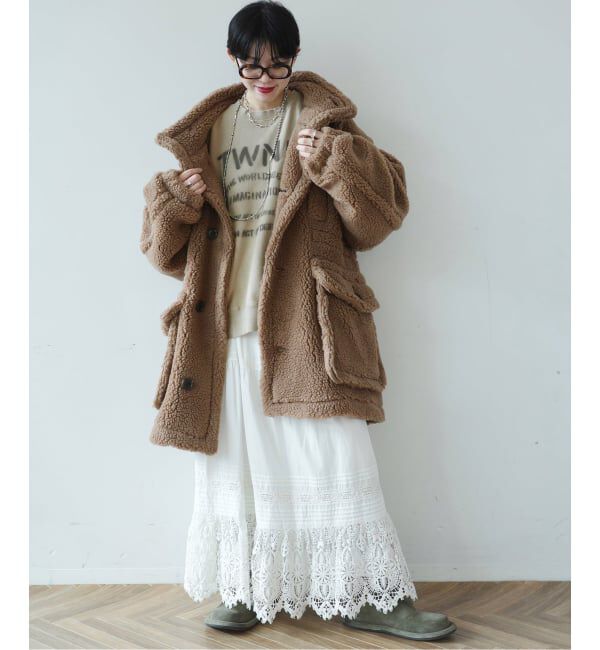 journal standard luxe「ポプリン レーススカート」|スカート|