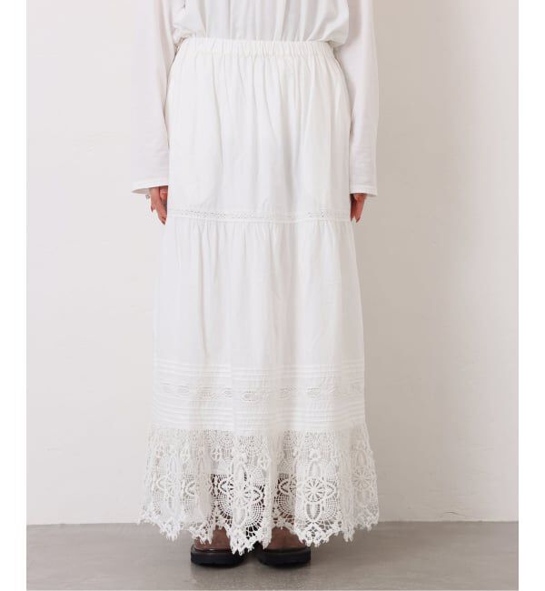 journal standard luxe「ポプリン レーススカート」|スカート|