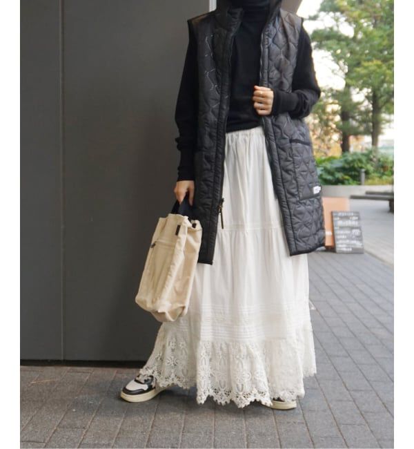 journal standard luxe「ポプリン レーススカート」|スカート|