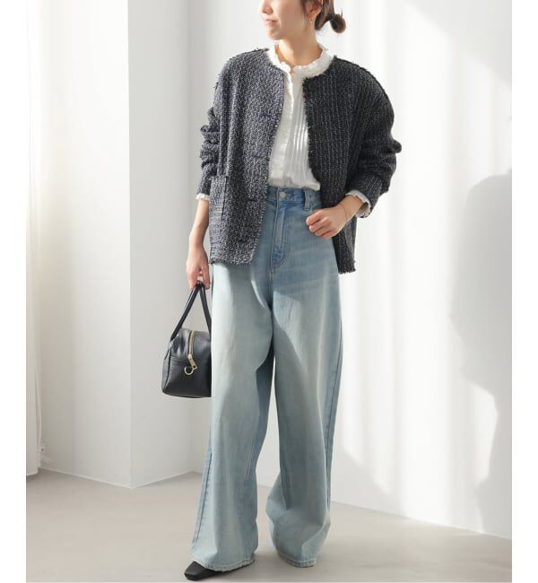 JOURNAL STANDARD relume「《予約》［26SS新作］ノーカラーツイードブルゾン」|ノーカラージャケット|