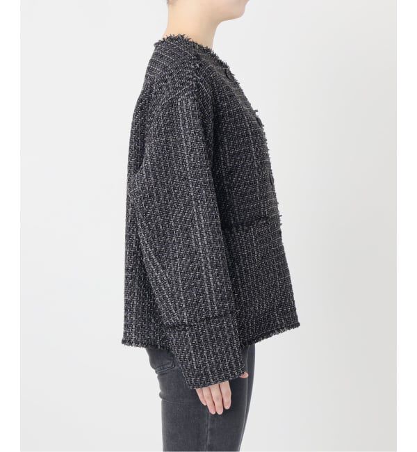JOURNAL STANDARD relume「《予約》［26SS新作］ノーカラーツイードブルゾン」|ノーカラージャケット|