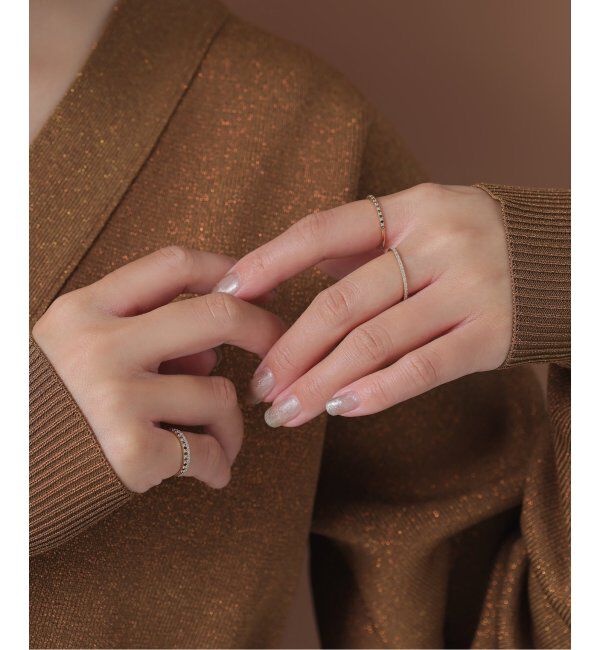 Lilas by Spick&Span「ダイヤハーフエタニティーピンキーリング K10」|リング|