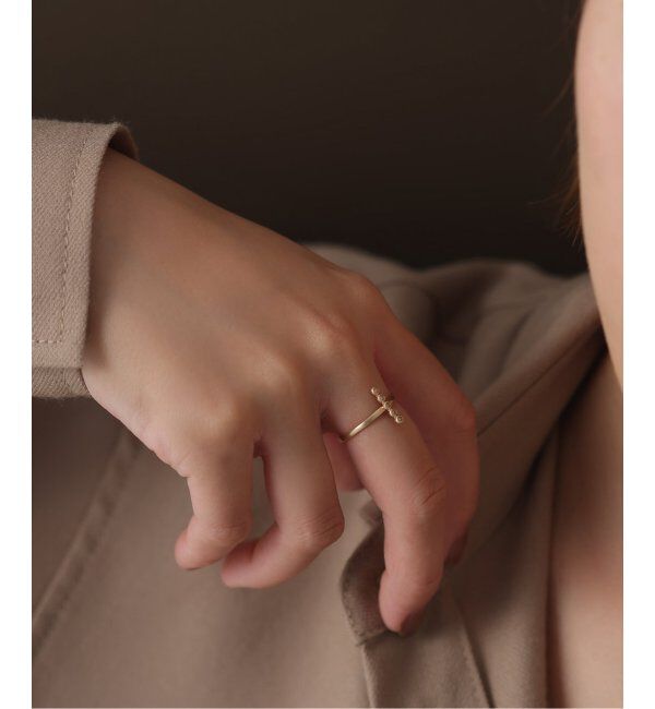 Lilas by Spick&Span「ブラウンダイヤクロスリング K10」|リング|