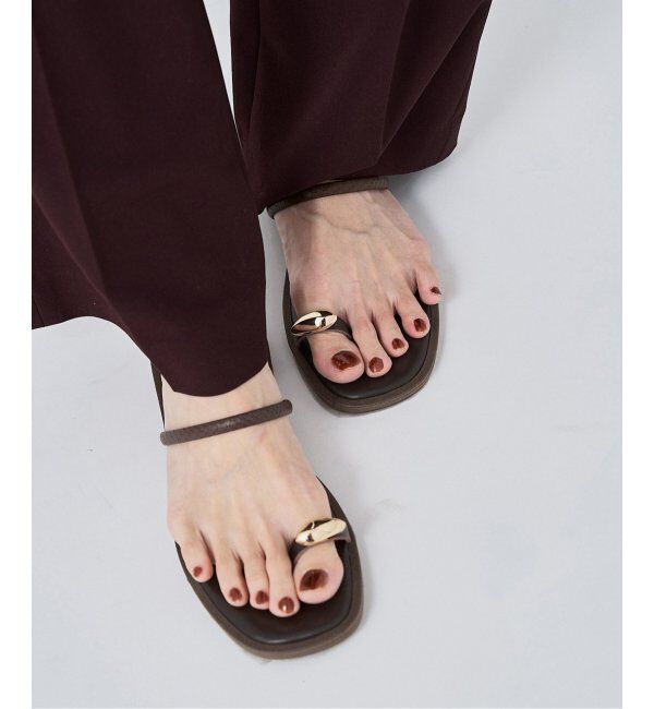 FRAMeWORK「≪追加≫NICOLAS LAINAS/ニコラスライナス メタルポイントサンダル2」|サンダル|ブラウン A