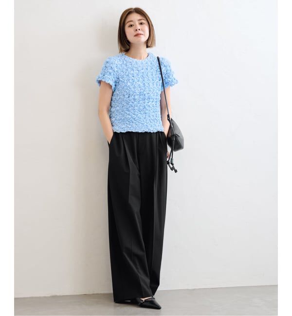 U by SPICK&SPAN「《追加2》2WAYトロタックイージーワイド」|スラックス|