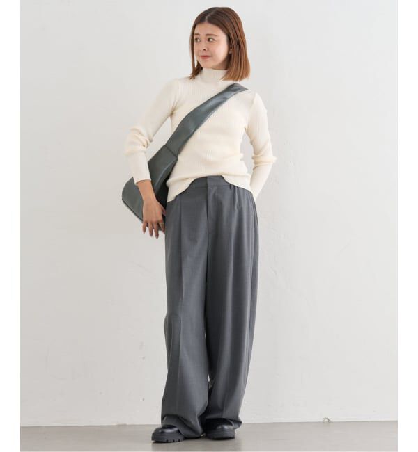 U by SPICK&SPAN「《追加2》2WAYトロタックイージーワイド」|スラックス|