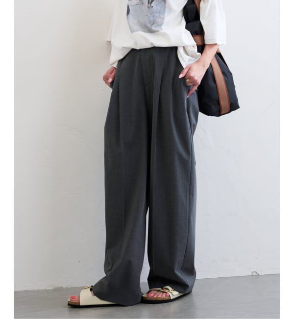 U by SPICK&SPAN「《追加2》2WAYトロタックイージーワイド」|スラックス|