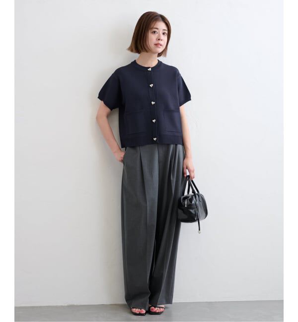 U by SPICK&SPAN「《追加2》2WAYトロタックイージーワイド」|スラックス|