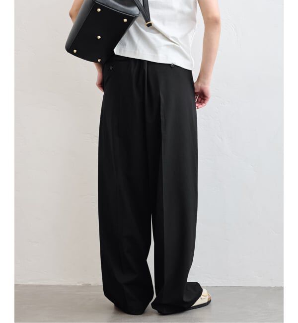 U by SPICK&SPAN「《追加2》2WAYトロタックイージーワイド」|スラックス|