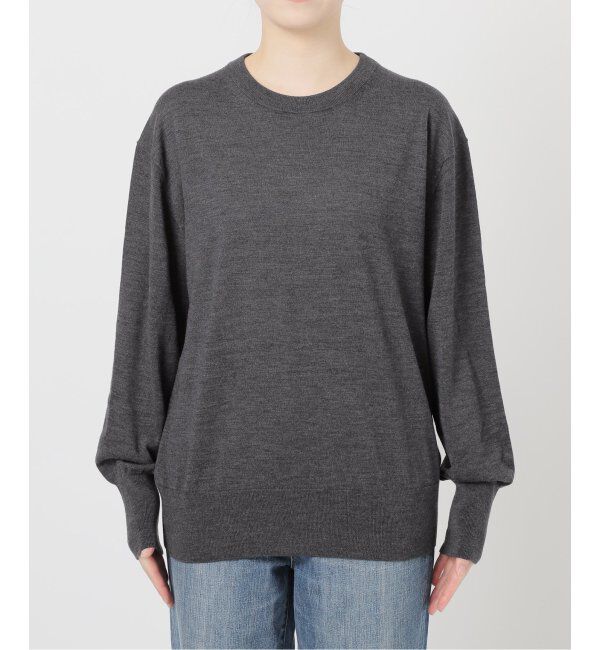 Spick and Span「《手洗い可 / 追加》18G クルーネックプルオーバー」|ニット・セーター|