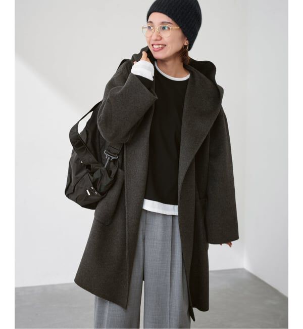 FRAMeWORK「SUPER160'sフーディショートコート」|その他|