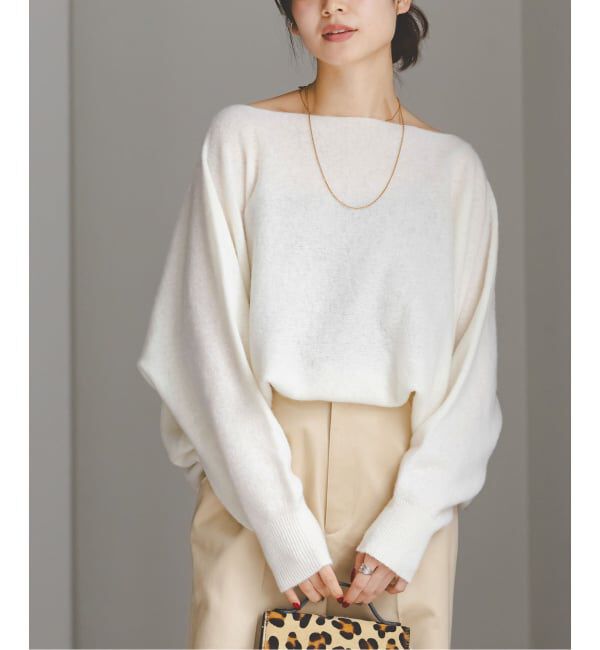 NOBLE「《WEB限定カラー・追加4》ファインウールドルマンプルオーバー」|ニット・セーター|ホワイト A