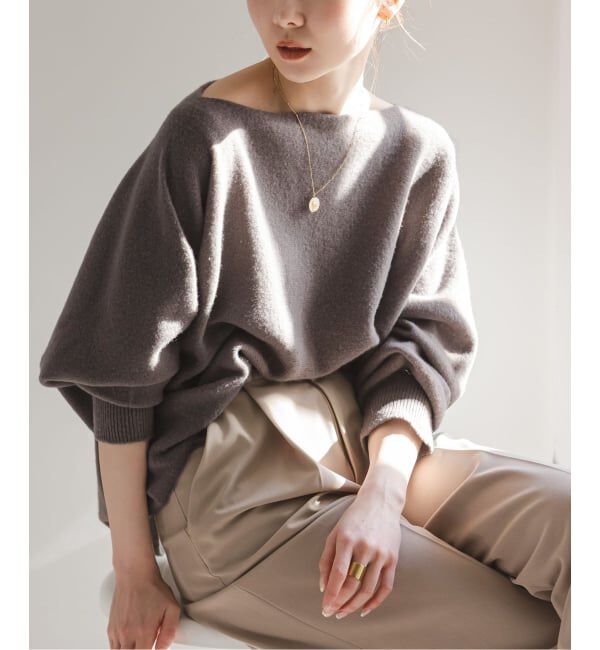 NOBLE「《WEB限定カラー・追加4》ファインウールドルマンプルオーバー」|ニット・セーター|