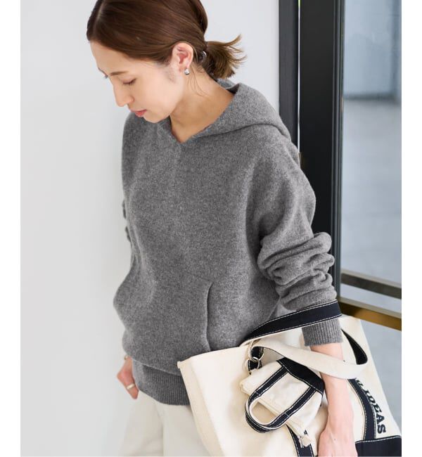 FRAMeWORK「≪追加≫圧縮ウールフードプルオーバー」|ニット・セーター|