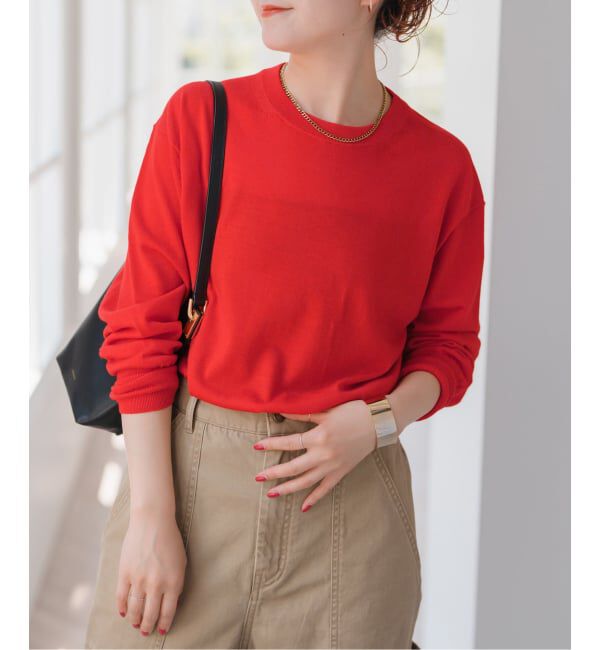 Spick and Span「《WEB限定 / 追加3》18G クルーネックプルオーバー」|ニット・セーター|