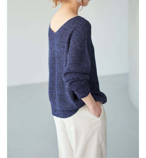 Spick and Span「《WEB限定カラー有り / 追加予約》ペーパーヤーン2WAYルーズプルオーバー」|ニット・セーター|