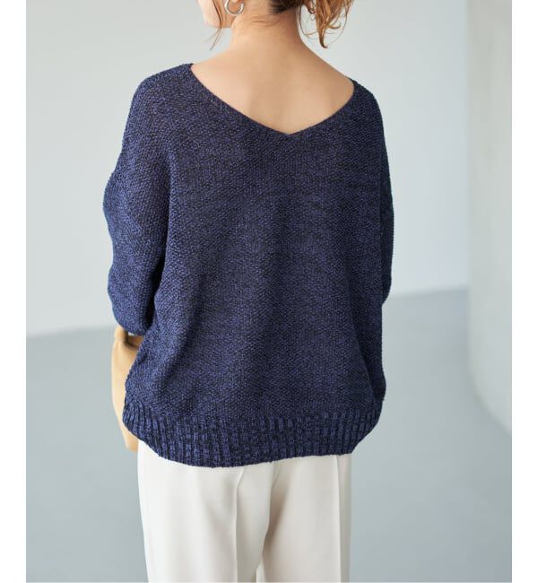 Spick and Span「《WEB限定カラー有り / 追加予約》ペーパーヤーン2WAYルーズプルオーバー」|ニット・セーター|