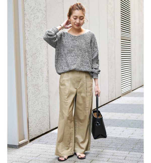 Spick and Span「《WEB限定カラー有り / 追加予約》ペーパーヤーン2WAYルーズプルオーバー」|ニット・セーター|