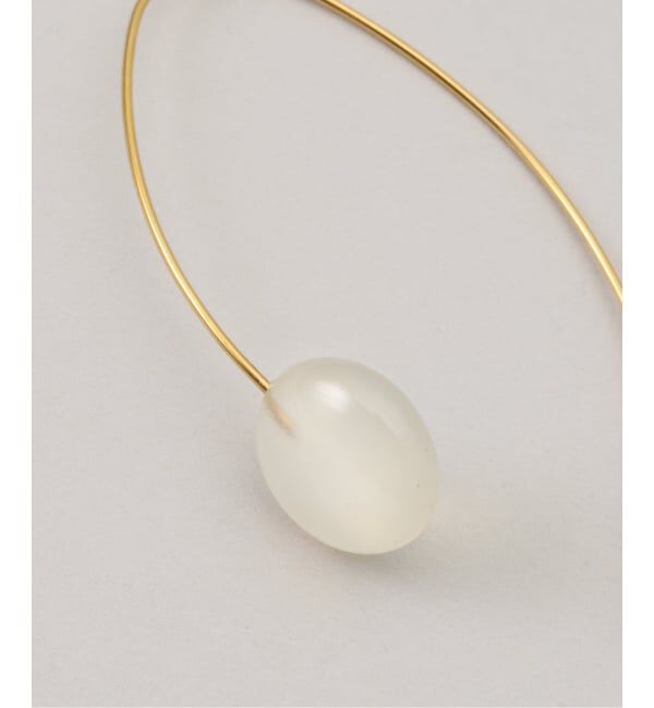 NOBLE「mounir/ムーニエ ドロップピアス(ホワイトカルセドニー)」|ピアス|