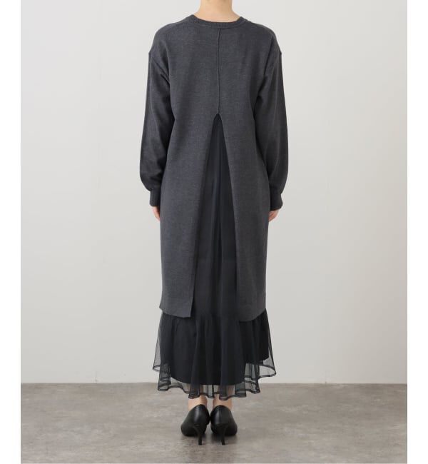  「【洗える】TORRAZZO DONNA/トラッゾドンナ ニット&times;チュール ワンピース」|ワンピース|