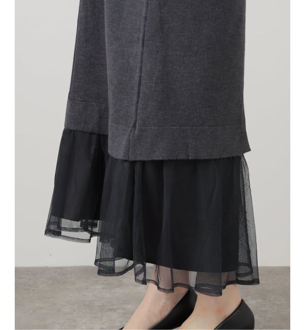  「【洗える】TORRAZZO DONNA/トラッゾドンナ ニット&times;チュール ワンピース」|ワンピース|