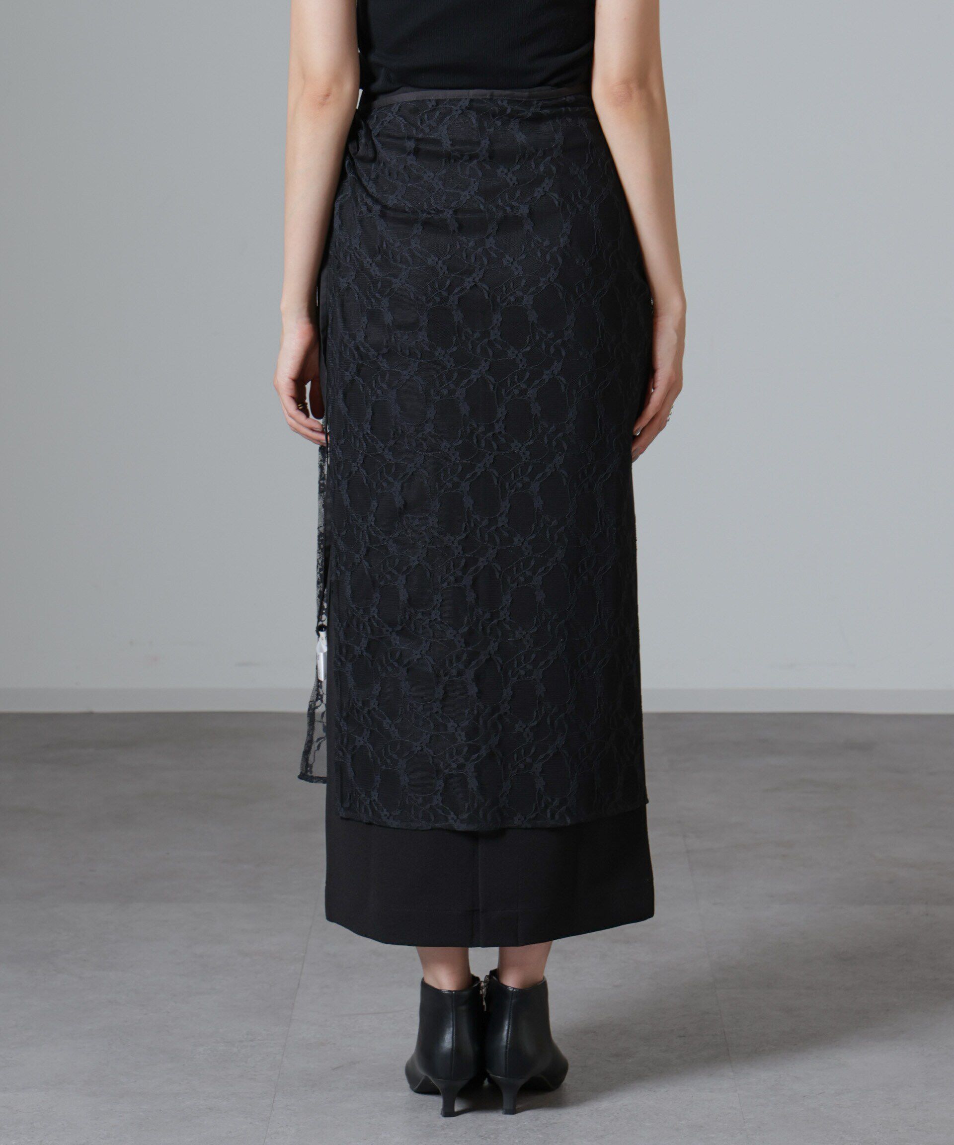 nano･universe「レースエプロンセットスカート」|スカート|