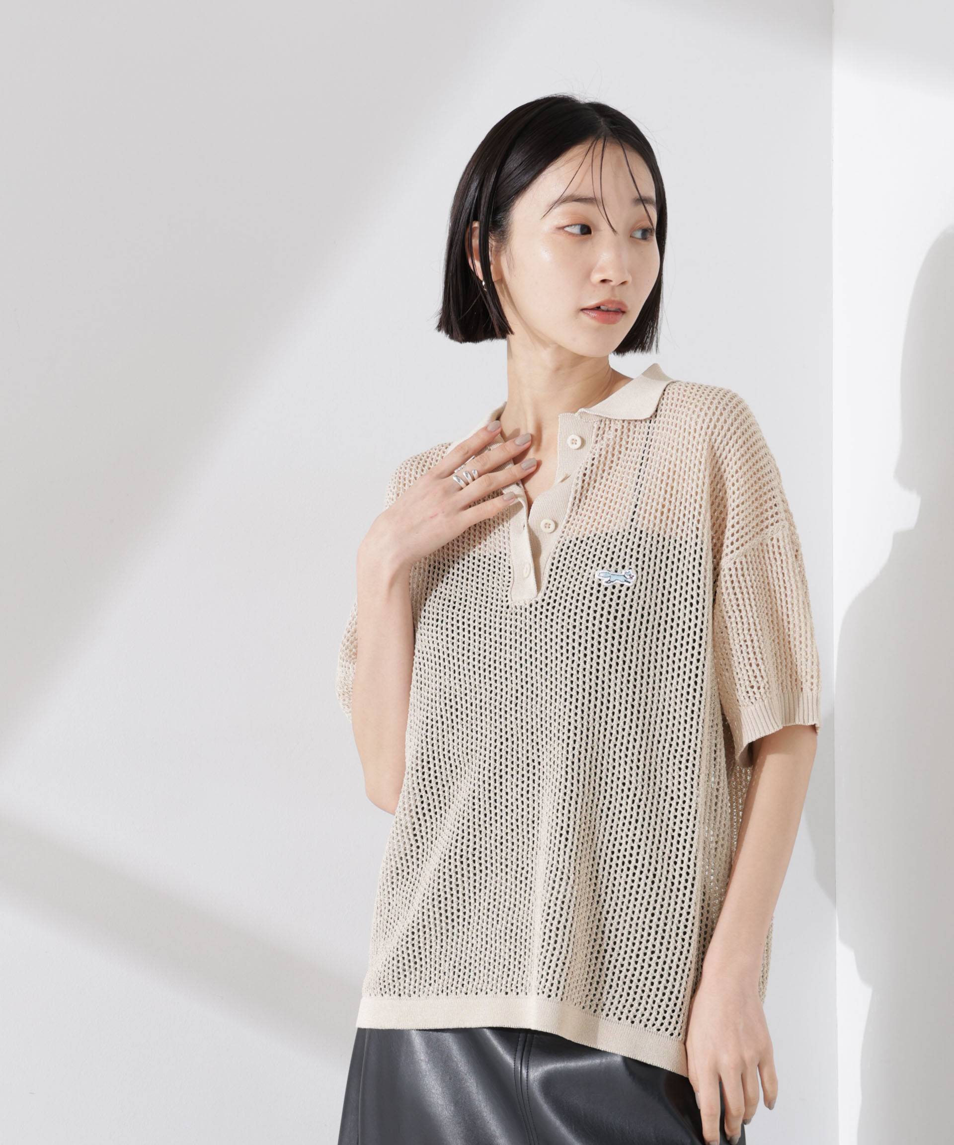 nano･universe「PENNEYS別注TheFOXメッシュポロニット」|ニット・セーター|